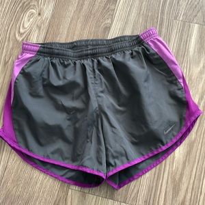 Nike Tempo Run Shorts - Size Small - Purple and Gray